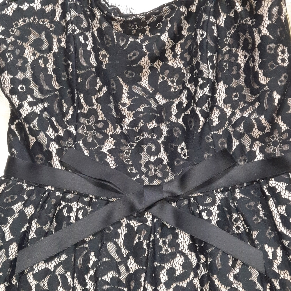 ROBERT RODRIGUEZ Strapless Party Dress Lace Nieman MarcusTarget Black Tan 2 XS S - Picture 4 of 13